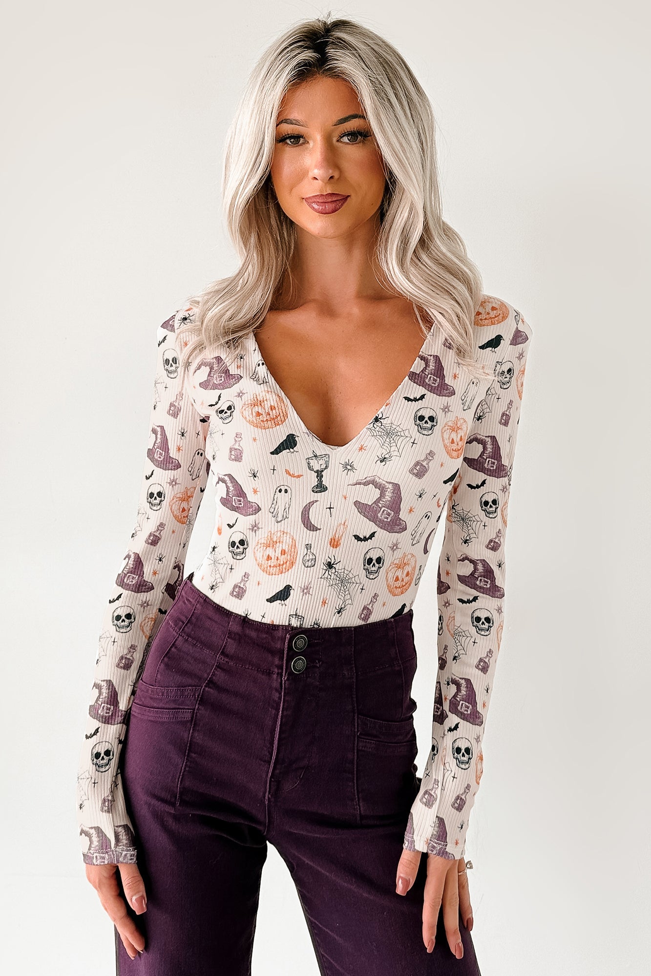 Witchful Thinking NM Original Padded V-Neck Bodysuit (Witchy Vibes)